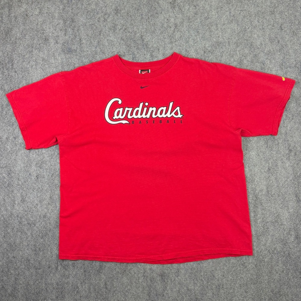 Nike Team St Louis Cardinals Baseball T-Shirt Mens XL Center Swoosh Graphic